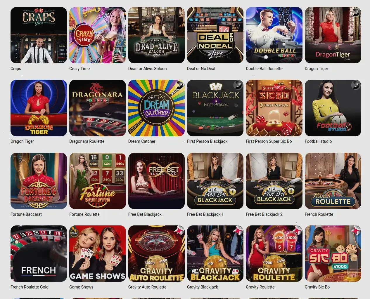 Interface de jeu Pampago casino en ligne